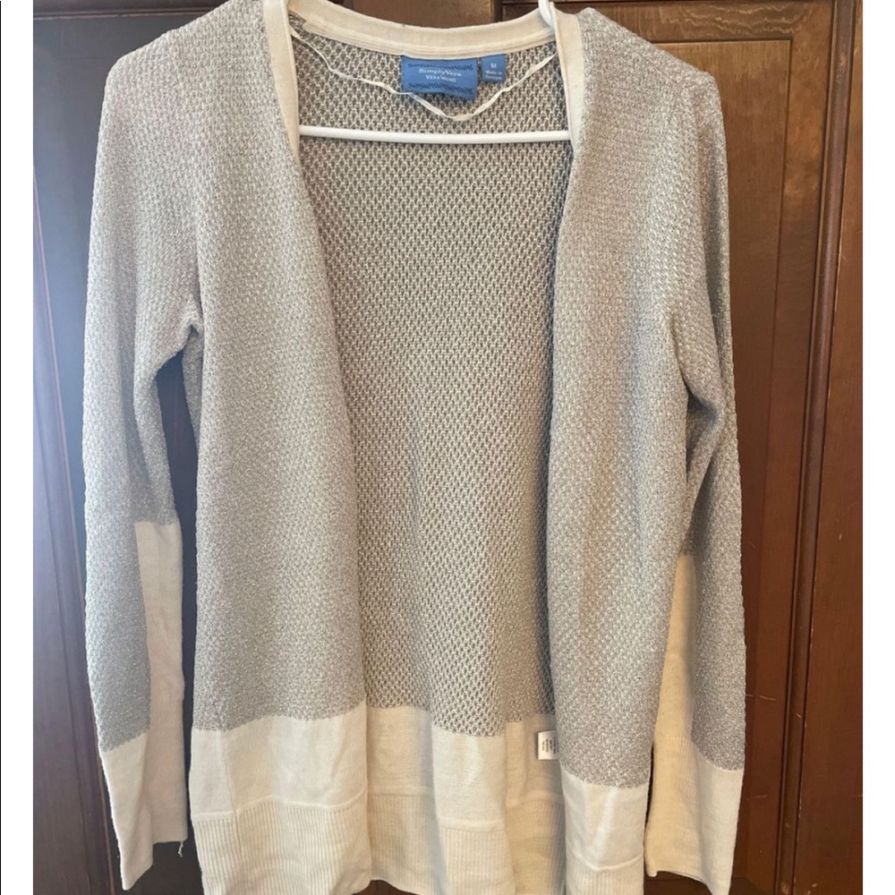 Simply Vera Wang open Front Cardigan